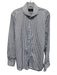 Robert Talbott Size L White & Blue Cotton Striped Button Up Long Sleeve Shirt White & Blue / L