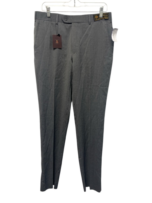 Robert Talbott NWT Size 34 Gray Wool Solid Dress Men's Pants Gray / 34