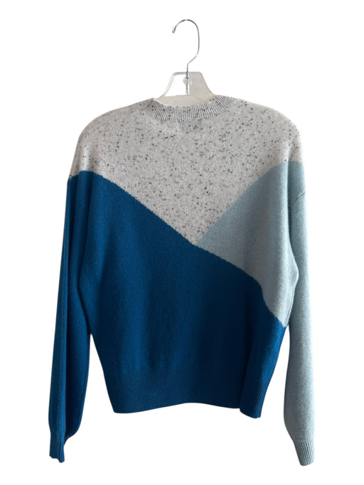 27 Miles Size Small Blue & Gray Cashmere Crew Neck Long Sleeve Speckles Sweater Blue & Gray / Small