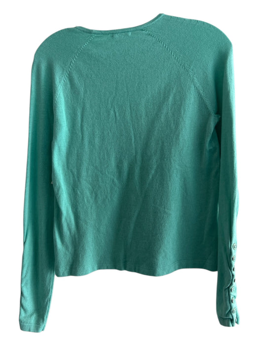 J Mclaughlin Size XS Light Green Cotton Blend Long Sleeve Round Neck Top Light Green / XS