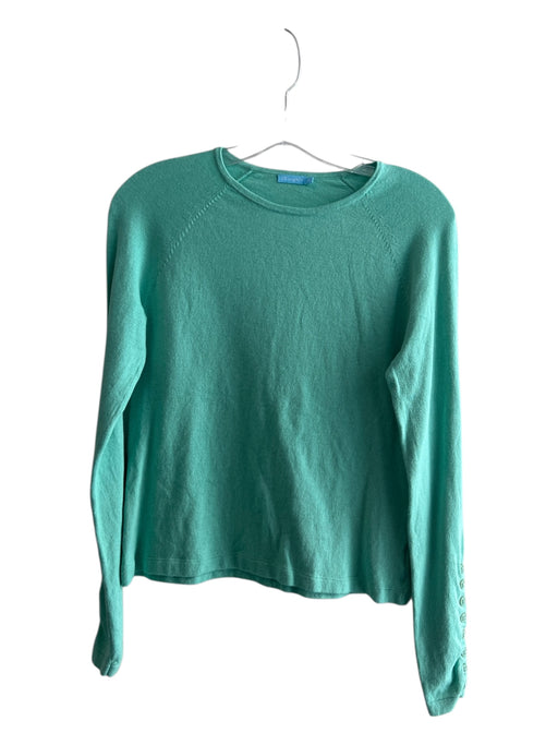 J Mclaughlin Size XS Light Green Cotton Blend Long Sleeve Round Neck Top Light Green / XS