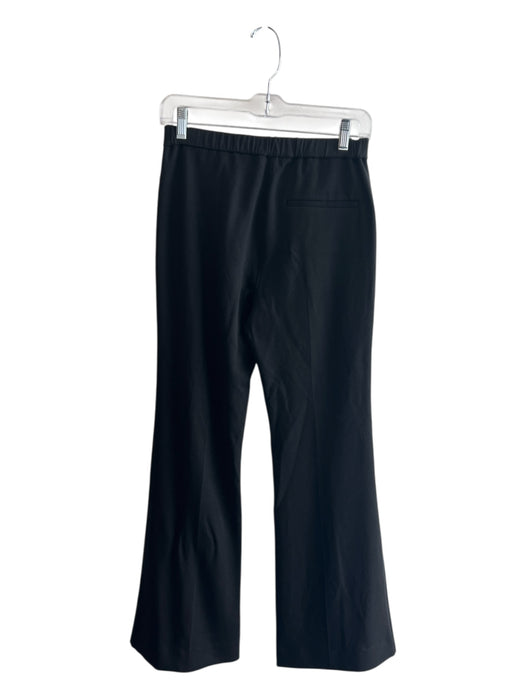 Theory Size 2 Black Viscose Blend Elastic Back Zip Pockets Seam Detail Pants Black / 2