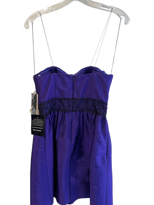 Aqua Dresses Size 2 Purple Polyester Acetate Strapless Taffeta Mini Dress Purple / 2