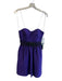 Aqua Dresses Size 2 Purple Polyester Acetate Strapless Taffeta Mini Dress Purple / 2
