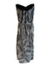 Parker Size XS Black Polyester Lace Overlay Bodice Strapless Midi Dress Black / XS