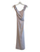 Dessy Collection Size 2 Beige Polyester Off Shoulder Back Zip Square Neck Gown Beige / 2