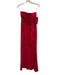 Valentino Size 4 Red Viscose Strapless Side Zip Bow Detail Front Slit Gown Red / 4