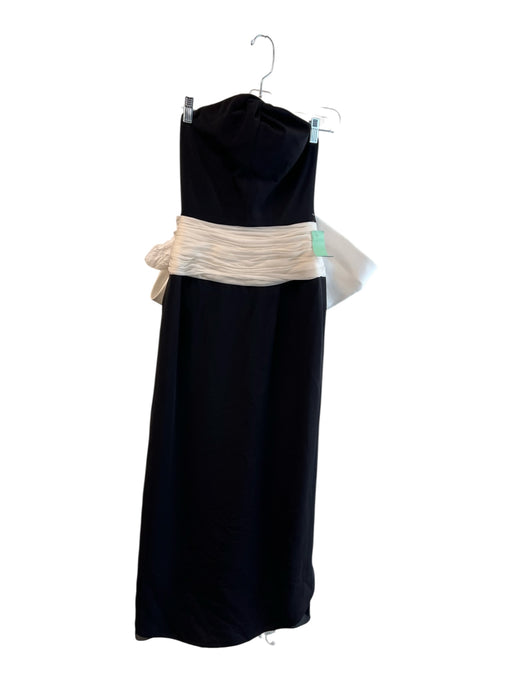 Norman Ambrose Size Est Small Black & White No Fabric Tag Strapless Gown Black & White / Est Small