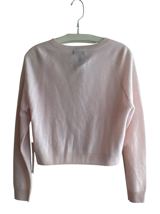 Aqua Size Small Pale Pink Cashmere Button Up Round Neck Long Sleeve Cardigan Pale Pink / Small