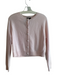 Aqua Size Small Pale Pink Cashmere Button Up Round Neck Long Sleeve Cardigan Pale Pink / Small