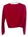 Aqua Size Small Red Cashmere Button Up Round Neck Long Sleeve Cardigan Red / Small