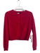 Aqua Size Small Red Cashmere Button Up Round Neck Long Sleeve Cardigan Red / Small