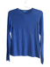 J Mclaughlin Size XS Blue Cotton Blend Long Sleeve Round Neck Stripe Top Blue / XS