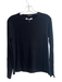 J Mclaughlin Size Small Black Cotton Blend Long Sleeve Round Neck Top Black / Small