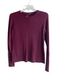 J Mclaughlin Size XS Maroon Cotton Blend Long Sleeve Round Neck Top Maroon / XS