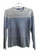 J Mclaughlin Size XS Blue, Gray & White Cotton Blend Striped Round Neck Top Blue, Gray & White / XS