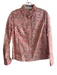 J Mclaughlin Size XS Tan, Pink & Multi Cotton Blend Collared Button Down Top Tan, Pink & Multi / XS