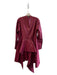 Tibi Size 00 Merlot Polyester Long Sleeve Button Up Pockets Pleats Dress Merlot / 00