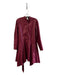 Tibi Size 00 Merlot Polyester Long Sleeve Button Up Pockets Pleats Dress Merlot / 00