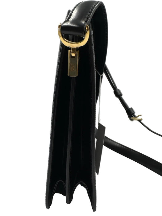 Louis Vuitton Black Leather Epi Gold Hardware Crossbody Bag