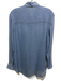 Chan Luu Size S Blue Viscose Button Down Long Sleeve Collar Top Blue / S