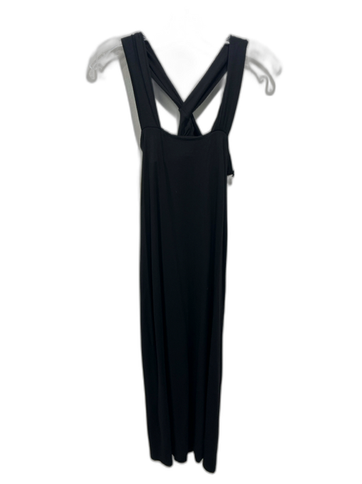 Enza Costa Size M Black Viscose Sleeveless Dress Black / M
