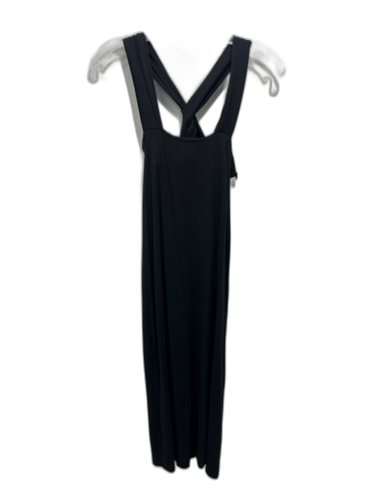 Enza Costa Size M Black Viscose Sleeveless Dress Black / M