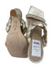 Stuart Weitzman Shoe Size 7.5 Gold Leather Braided Open Square Toe Mule Pumps Gold / 7.5