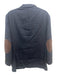 Peter Millar AS IS Black Wool Solid Elbow Pads 2 Button Men's Blazer Black / Est 42
