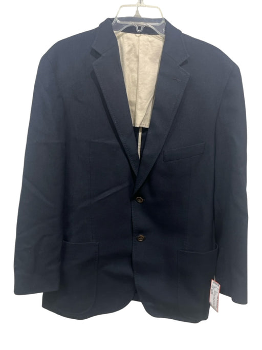 Peter Millar AS IS Black Wool Solid Elbow Pads 2 Button Men's Blazer Black / Est 42