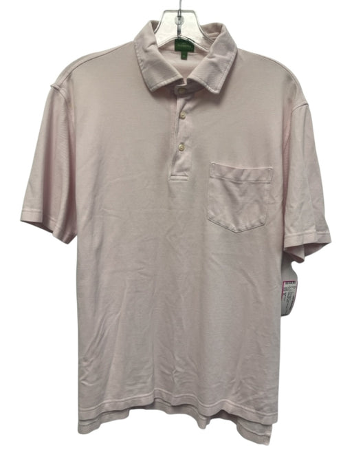 Sid Mashburn Size M Pink Cotton Solid Polo Pique Men's Short Sleeve Pink / M