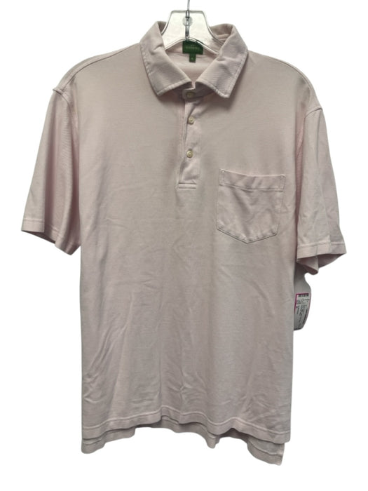 Sid Mashburn Size M Pink Cotton Solid Polo Pique Men's Short Sleeve Pink / M