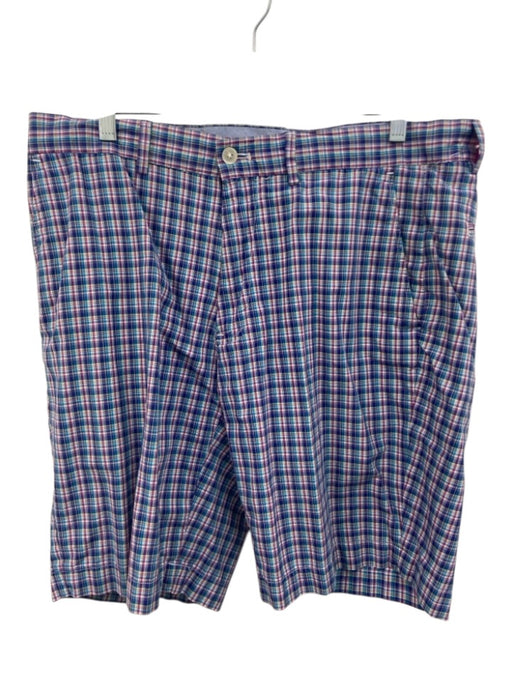 Polo Golf Size 32 Purple & Blue Print Cotton Plaid Khaki Men's Shorts Purple & Blue Print / 32