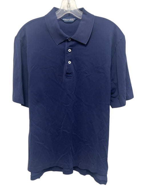Polo Golf Size M Navy Cotton Solid Polo Men's Short Sleeve Navy / M