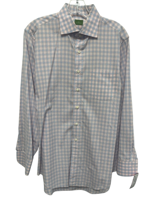 Sid Mashburn Size 15.5 Blue & Pink Cotton Plaid Button Down Long Sleeve Shirt Blue & Pink / 15.5