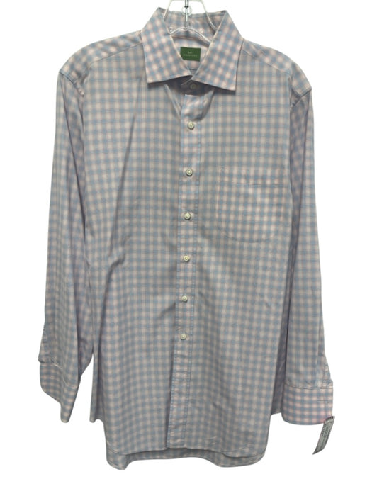 Sid Mashburn Size 15.5 Blue & Pink Cotton Plaid Button Down Long Sleeve Shirt Blue & Pink / 15.5