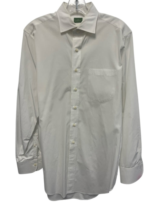 Sid Mashburn Size 15.5 White Cotton Solid Button Down Men's Long Sleeve Shirt White / 15.5