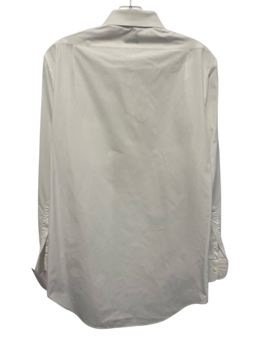 Sid Mashburn Size 15.5 White Cotton Solid Button Down Men's Long Sleeve Shirt White / 15.5