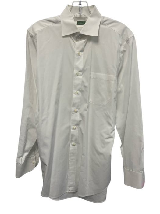 Sid Mashburn Size 15.5 White Cotton Solid Button Down Men's Long Sleeve Shirt White / 15.5