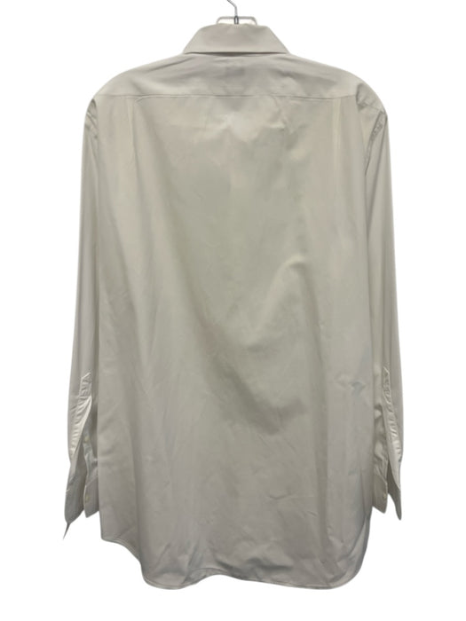 Sid Mashburn Size 16.5 White Cotton Solid Button Down Men's Long Sleeve Shirt White / 16.5