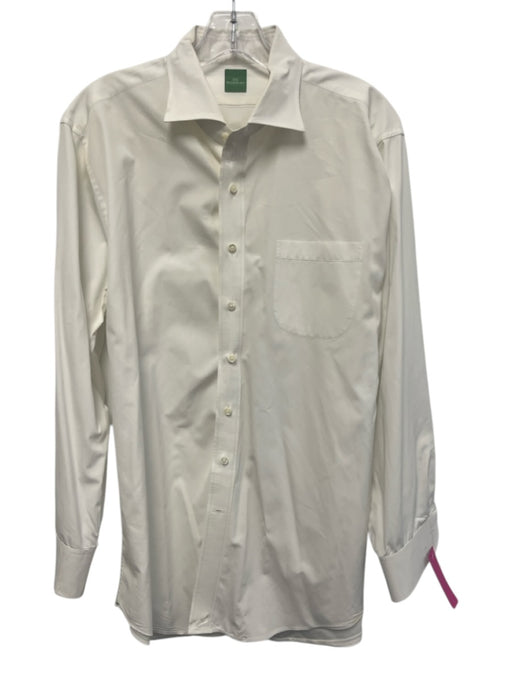 Sid Mashburn Size 16.5 White Cotton Solid Button Down Men's Long Sleeve Shirt White / 16.5