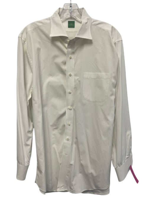 Sid Mashburn Size 16.5 White Cotton Solid Button Down Men's Long Sleeve Shirt White / 16.5