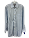 Hamilton Size 16 Blue & Brown Cotton Striped Button Up Men's Long Sleeve Shirt Blue & Brown / 16