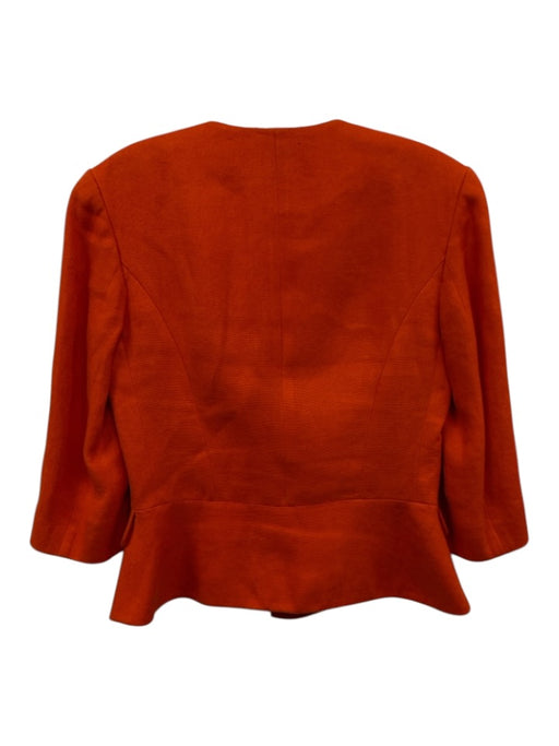 Ralph Lauren Black Size S Orange Linen 3/4 Sleeve Big Buttons Peplum Jacket Orange / S