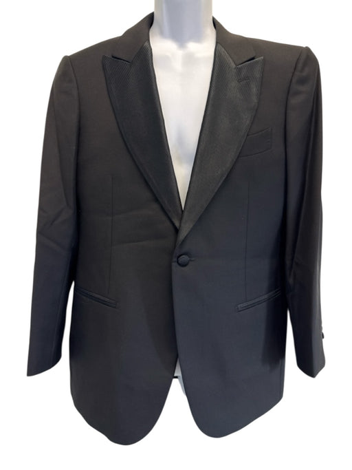 Suitsupply Black Wool Solid Tuxedo Men's Suit Black / 25