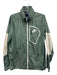 Nike Size M Green & White Polyester Solid Zipper Men's Jacket Green & White / M