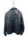 Reebok Size XL Black Leather Solid Zipper Men's Jacket XL