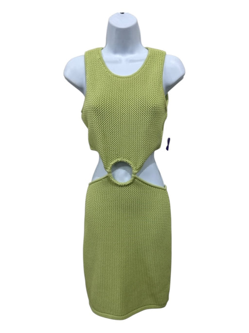 Ronny Kobo Size S Chartreuse Green Polyester & Viscose Sleeveless Knit Dress Chartreuse Green / S