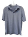 Peter Millar Size L Navy & White Synthetic Striped Polo Athleisure Short Sleeve Navy & White / L