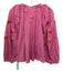 The Shirt Rochelle Behrens Size Small Pink, Blue, Orange Cotton Button Front Top Pink, Blue, Orange / Small